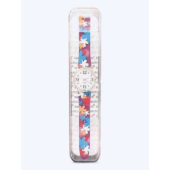 Swatch Watch FLOATING FLOWERS SUJK130 2007 Jelly In Jelly Rare Swiss Made Quartz - Picture 2 of 7